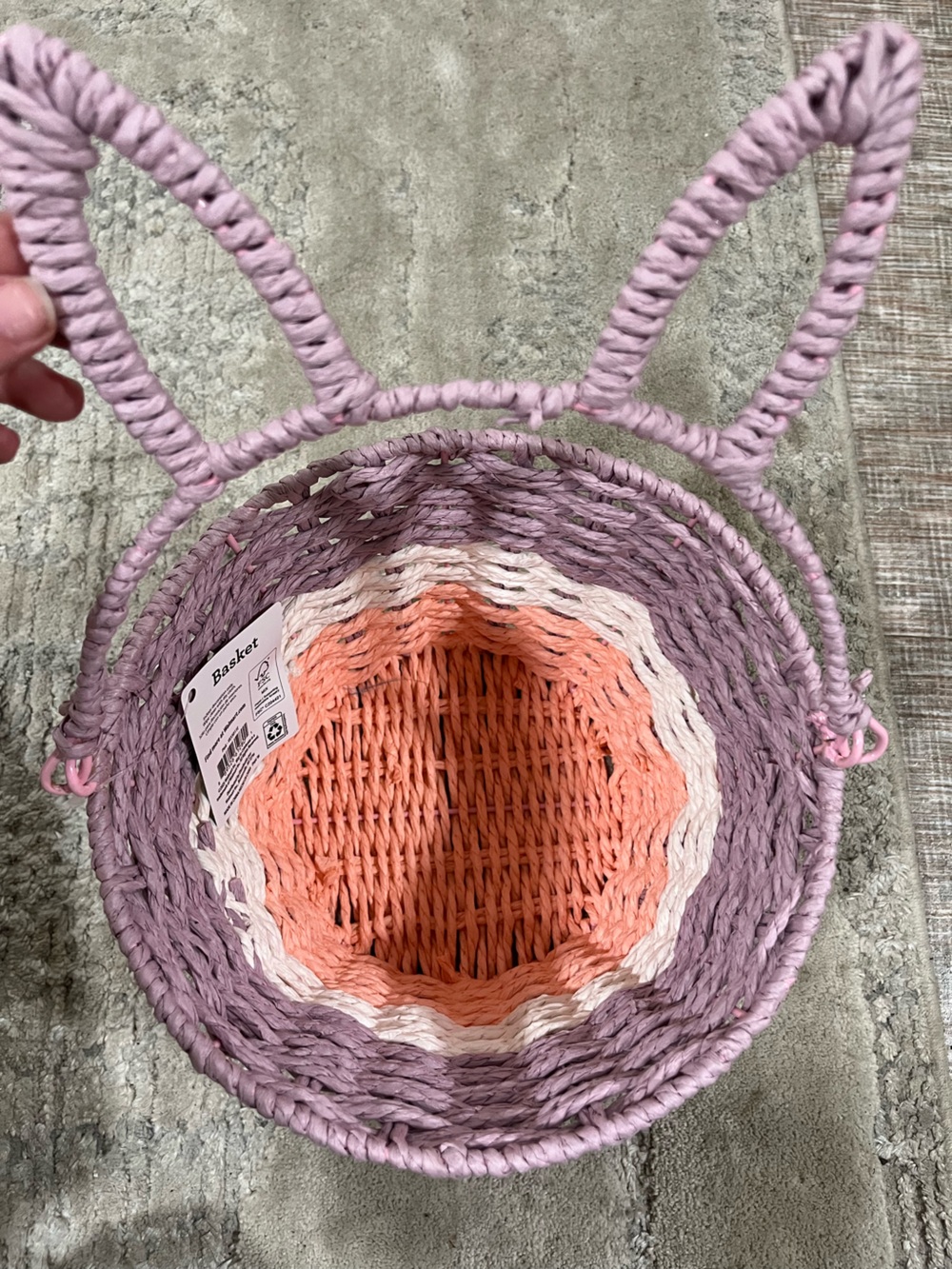 Set of 2- Handwoven Straw Basket
